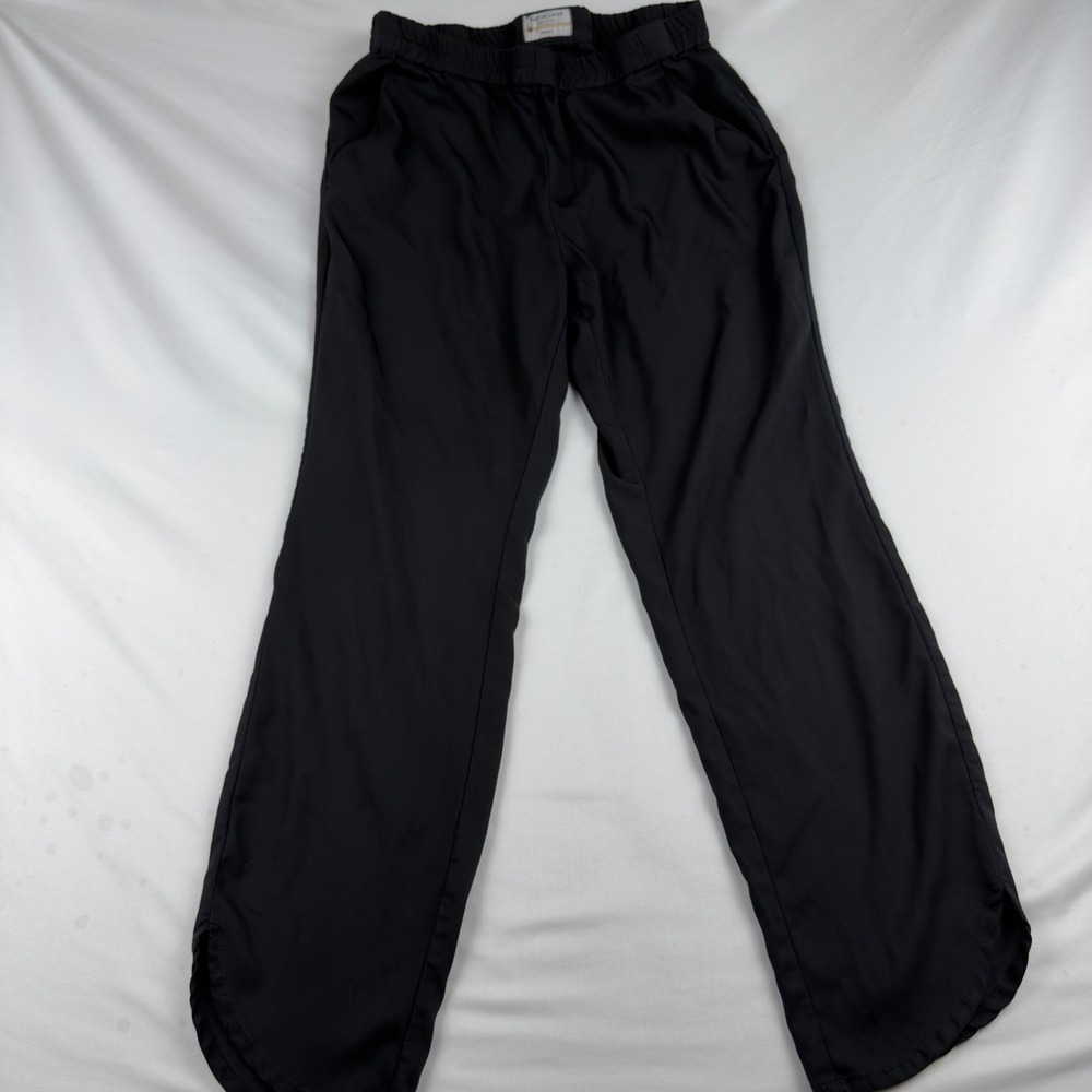 Marine Layer Re-Spun Black Allison Tulip Hem Relaxed Pants Small Summer